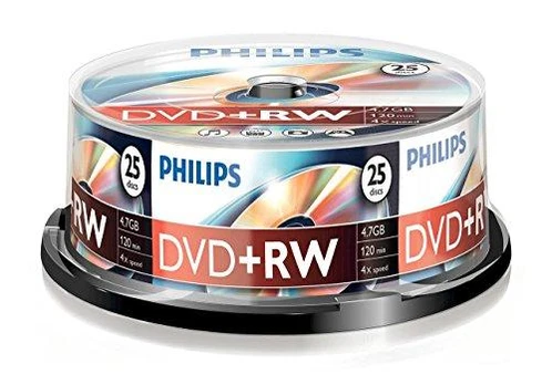 1x25 Philips DVD+RW 4,7GB 4x SP