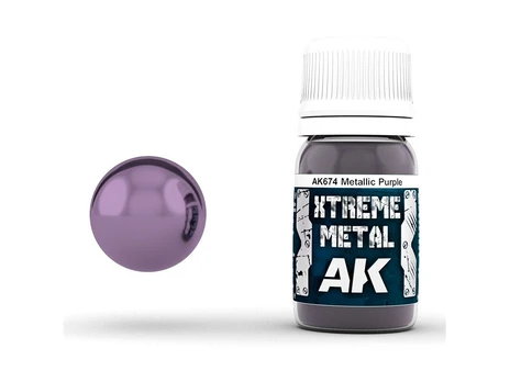 AK Interactive - METALLIC PURPLE XTREME METAL Emaliniai dažai, 30ml, AK674