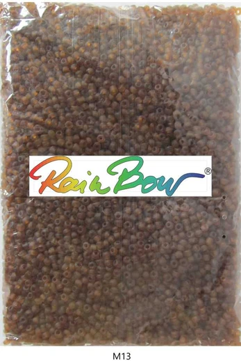 Stikliniai apvalūs karoliukai (biseris) Nr. 6/0 RainBow® 500g, spalva M13