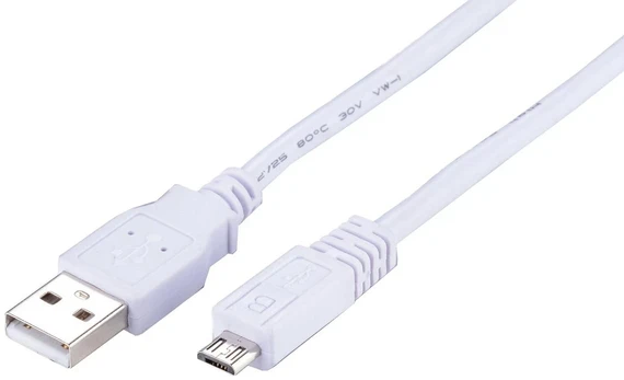 LinkIT USB 2.0, A - micro B, 5m, Baltas