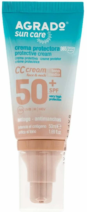 Veido kremas Agrado Protective CC, 50 g, SPF 50+