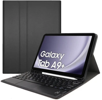 Strado Dėklas su klaviatūra Bluetooth touchpad do Galaxy Tab A9 Plus (Juoda)