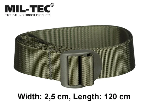 Mil-Tec dirželis su sagtimi 120 cm žalias .