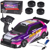 Jokomisiada Remote controlled drift car with backlight and replaceable tires 4WD RC0744 kaina