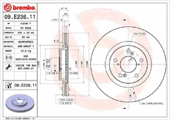 Stabdžių diskas BREMBO 09.E236.11 kaina