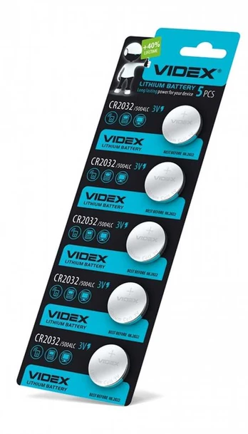 Baterijos VIDEX CR2032 3V Lithium 220mAh (15 vnt.)