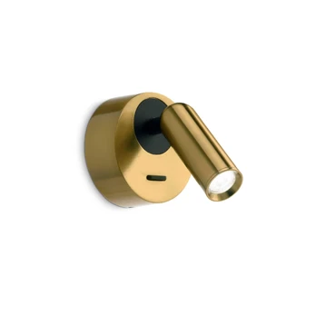 Ideal Lux Sieninis šviestuvas BEAN_ROUND_AP_OTTONE