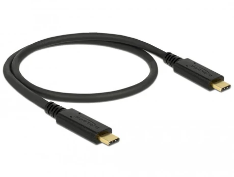 USB kabelis Delock USB-C – USB-C 0,5 m juodas (83042)