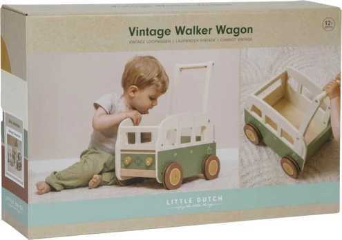 Little Dutch Vintage Walker Wagon - puinen kävelykärry