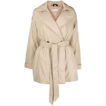 Lietpaltis moterims, Smėlio, Clean padded peacoat