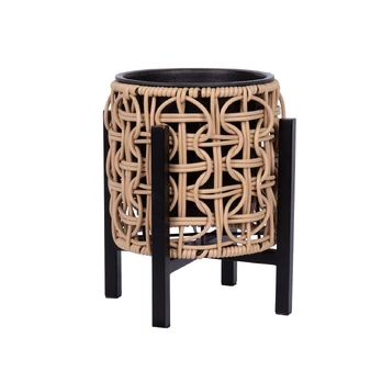 Vazonas WICKER 20x20xH23cm, šviesiai ruda