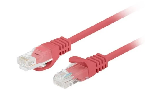 PATCHCORD KAT.5E UTP 3M Raudonas FLUKE PASSED LANBERG 10-PACK