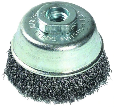 Steel wire cupbrush for angle grinder, 75mm, Ø0.35mm