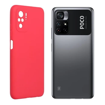 iLike Xiaomi Poco M4 Pro 5G silikoninis dėklas, raudonas
