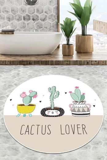 Foutastic Vonios kilimėlis Rožinė Cactus Djt (200 cm)