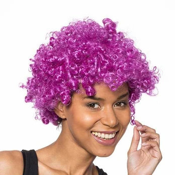 Afro perukas - violetinis