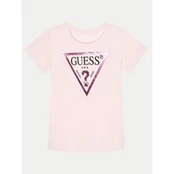 Guess Marškinėliai J73I56K 8HM0 Rožinė Regular Fit