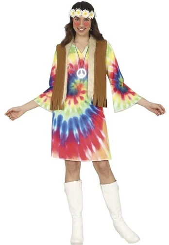 Fiesta Tie dye hipių suknelė