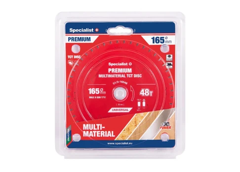 Pjovimo diskas SPECIALIST+ Multimaterial PREMIUM, 48T (165 mm / 190 mm)
