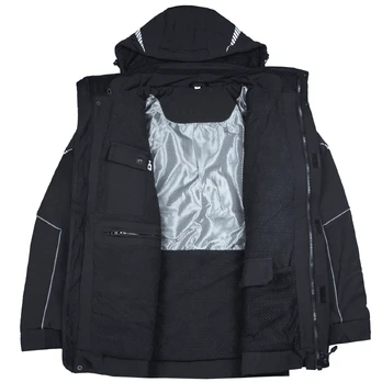 Žieminė darbo striukė Softshell Parka, juodos spalvos, dydis XL