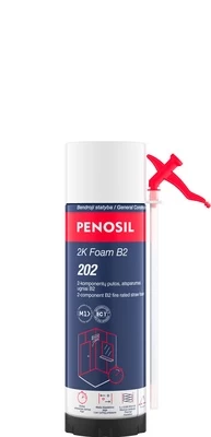 Dvikomponentės šiaudelinės sandarinimo putos PENOSIL 2K FOAM B2 202, 400 ml
