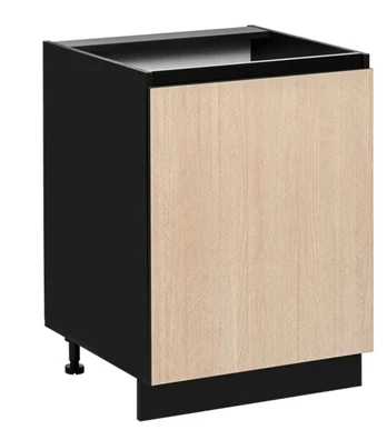 Virtuvinė spintelė Roma Dół 60/81, ruda/juoda