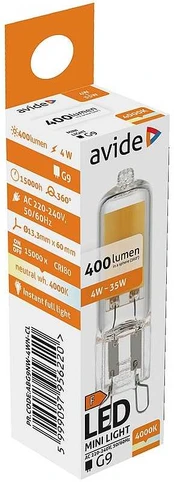 LED lemputė Avide 4W G9 COB 4000K