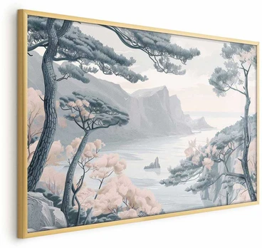 Artgeist Plakatas - Mėlyna Coast in Delicate Colors
