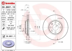 Stabdžių diskas BREMBO 09.8601.11 kaina