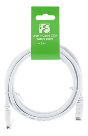 Deltaco U / UTP Cat6 kabelis, CCA, 2m, 250MHz EPZI balta / TP-62V-CCA