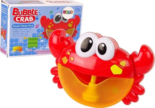 Leantoys Lean Bath Toy Soap Bubble Generator Raudona Crab