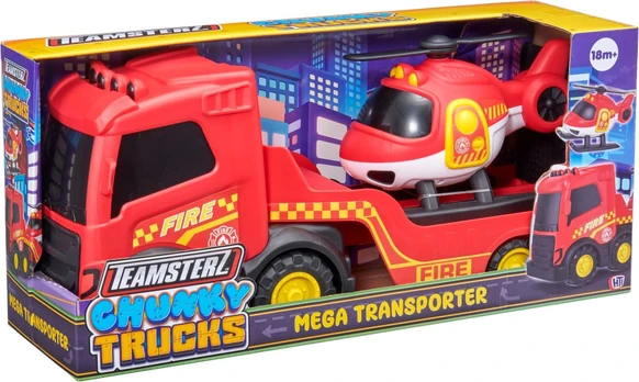 TEAMSTERZ Ugniagesių transporteris su sraigtasparniu, 35 cm
