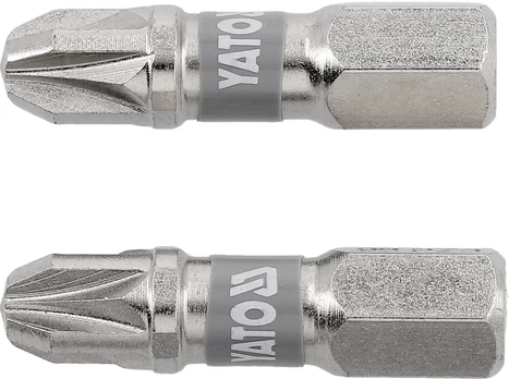 Yato BITS 1/4''X25 MM PZ3 2 PCS NI