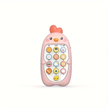 Telefono laikiklis Silikoninis muzikinis mokomasis telefonas žaislas, Rožinė