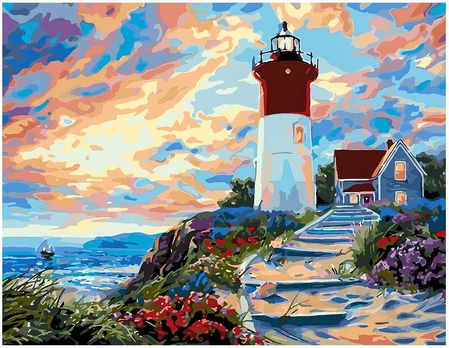 Omaart Lighthouse at sunset