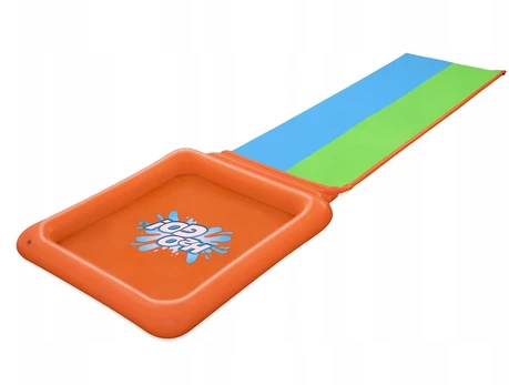 Dviguba vandens čiuožykla Super Splash Bestway trasa 531cm baseinėlis 129l dušas