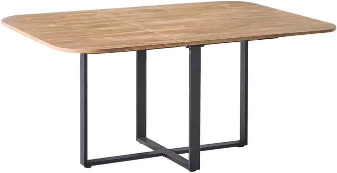 Beliani Išskleidžiamas valgomojo stalas COOPER, rudas, 120/160 cm