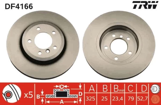 TRW DF4166 Brake Disc