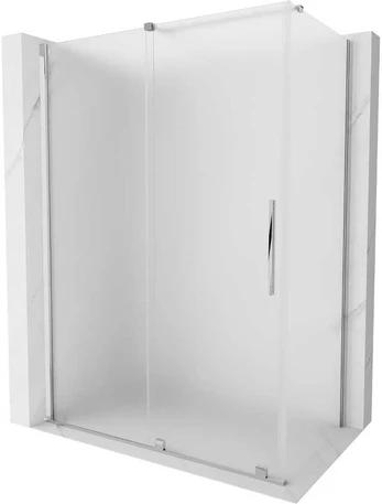 Dušo kabina Mexen Velar, 140 x 75 cm, Chrome/matinis stiklas