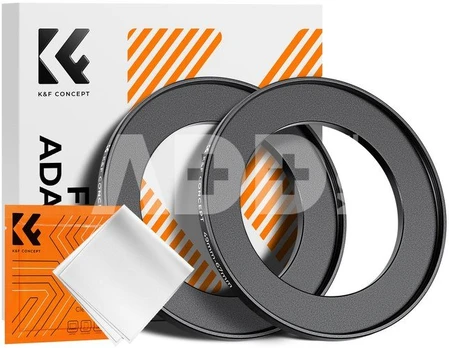 K&F Concept K&F Step Up Filter Ring 49-67mm*2pcs,+Vacuum Cleaning Cloth*1