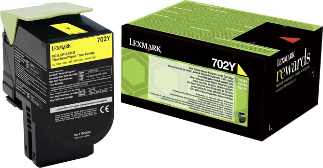 Lexmark return (70C20Y0, 702Y), geltona kasetė