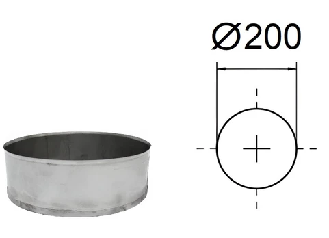 Apatinis dangtis. D-200 mm.
