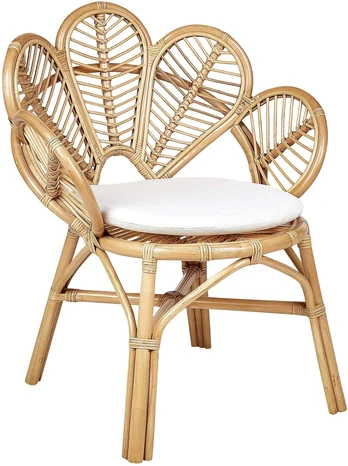 Beliani Krėslas FLORENTINE II Rattan natūralus