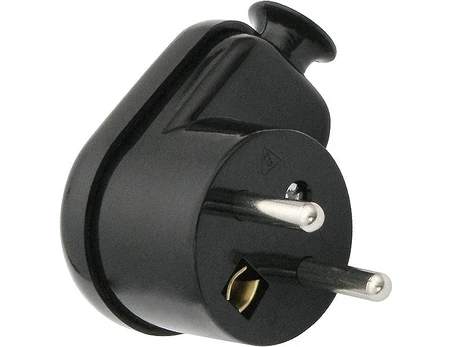 Opal WT-16 kištukas - į lizdą su įžeminimu - juodas