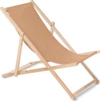 Klasikinis buko šezlongas GreenBlue GB183 kapučino