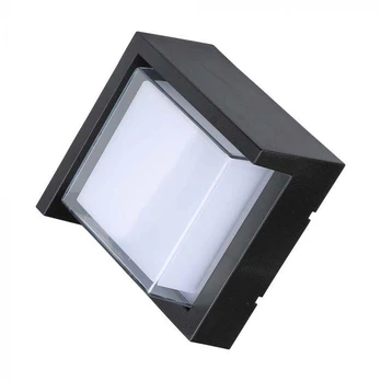 V-tac 7W LED sieninis šviestuvas, juodas, 3000K, IP65