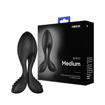 Nexus Bendz Vibrating Plug Medium - Flexible, Remote-Controlled, USB, Black