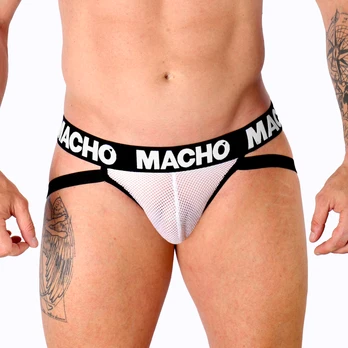 Macho Underwear MACHO - MX26X1 JOCK GRID Baltas L