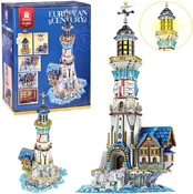 Reobrix Licensed Building Blocks Medieval Lighthouse 2966pcs ZA5805 kaina