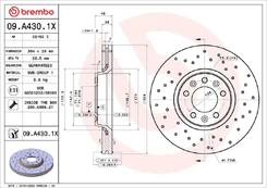 Stabdžių diskas BREMBO 09.A430.1X kaina